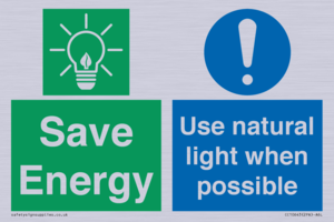Save Energy - Use natural light when possible